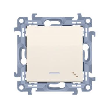 Vypínač Simon 10 č.6 LED podsvietený modul béžový
