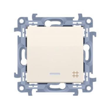 Vypínač Simon 10 č.7 LED podsvietený modul béžový