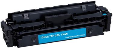 Toner Canon 055 C, CRG-055 C, 3015C002, azúrová (cyan), kompatibilný bez chipu