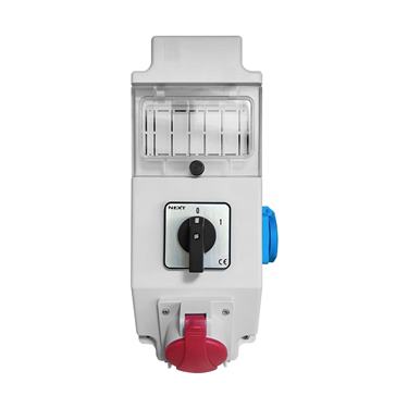 Zásuvková rozvodnica 1x16A 5p, 1x250V vypínač