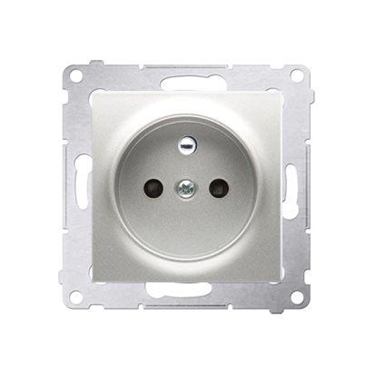 Zásuvka 250 V Simon 54 premium s clonkami modul strieborná