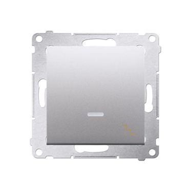 Vypínač Simon 54 premium č.6 LED podsvietený modul strieborný
