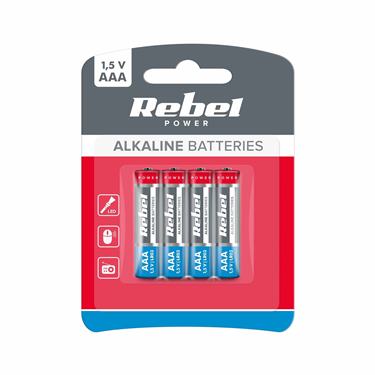 Batéria REBEL alkalická AAA 1,5V LR03 (4ks)