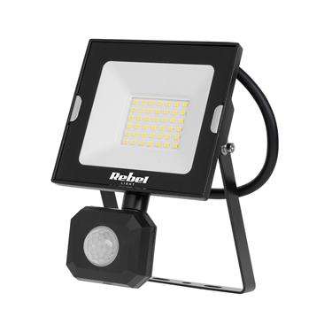 LED Reflektor 30W s detektorom pohybu 4000K Rebel
