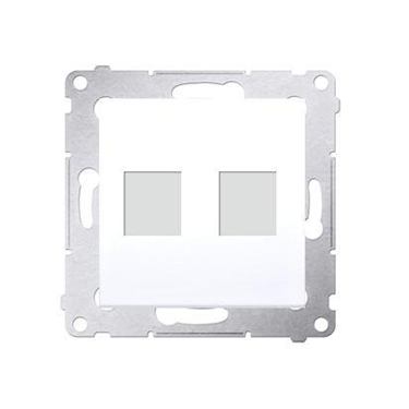 Kryt zásuvky 2x RJ45/RJ12 Simon 54 premium biely