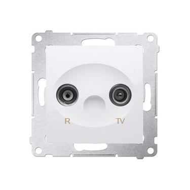 Zásuvka RTV Simon 54 premium koncová modul biela