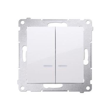 Vypínač Simon 54 premium č.5 LED podsvietený modul biely