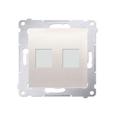 Kryt zásuvky 2x RJ45/RJ12 Simon 54 premium béžový