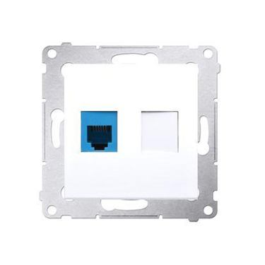 Telefónna zásuvka Simon 54 premium RJ12  modul biela