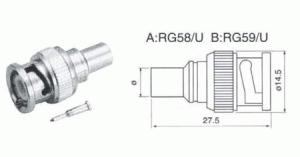 Konektor BNC RG59 skrutkovací