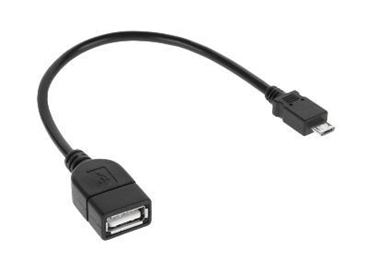 Kábel USB A(zásuvka)-micro USB, 20cm