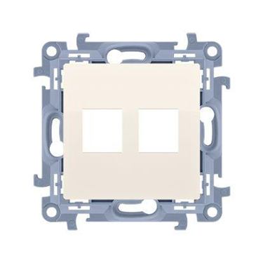 Kryt zásuvky 2x RJ45/RJ12 Simon 10 béžový