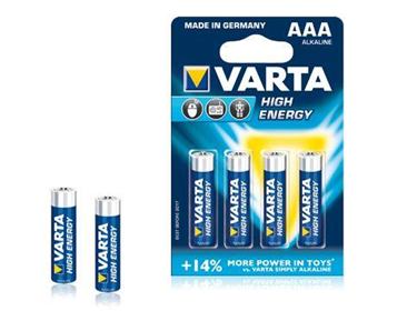 Batéria alkalická VARTA LR03 HIGH ENERGY (4ks)
