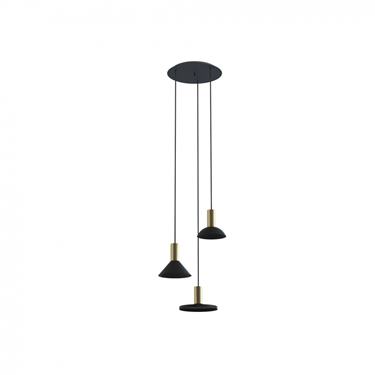 Svietidlo Nowodvorski HERMANOS III BLACK/SOLID BRASS 8030