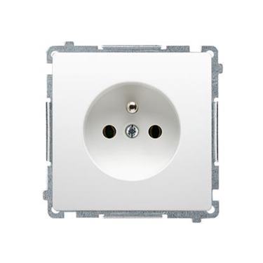 Zásuvka 250 V Simon Basic s clonkami modul biela