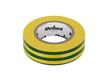 Páska izolačná REBEL (0,13mm x 19mm x 9,15m) žlto-zelená