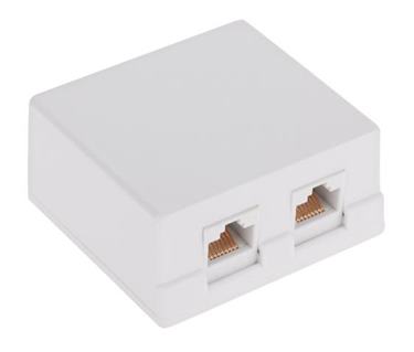 Telefónna zásuvka 2 x RJ45 (8P8C) HQ CAT 5E