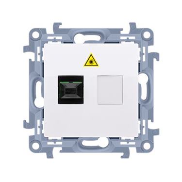 Optická zásuvka SC/APC Simon 10 modul biela