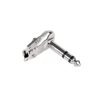 Konektor Jack 6,3 mm stereo kovový rohový