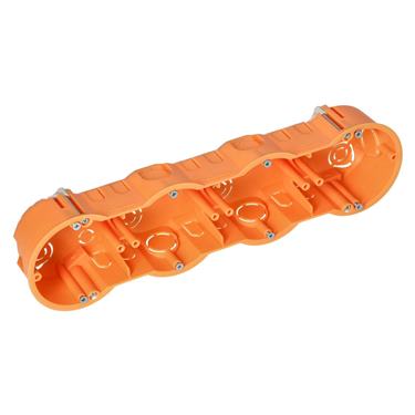 Krabica prístrojová štvornásobná sádrokartónová, oranžová