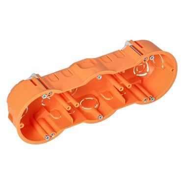 Krabica prístrojová trojnásobná sádrokartónová, oranžová