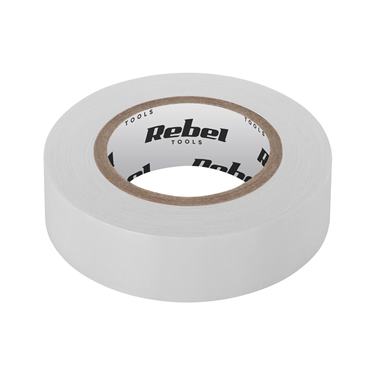 Páska izolačná REBEL (0,13mm x 19mm x 18,30m) biela