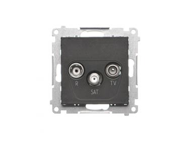 Zásuvka R-TV-SAT Simon 55 koncová modul čierna matná