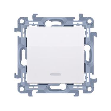 Vypínač tlačidlový Simon 10 LED modul biely