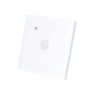 Dotykový vypínač jednonásobný č.1 + WIFI sklenený biely LTC