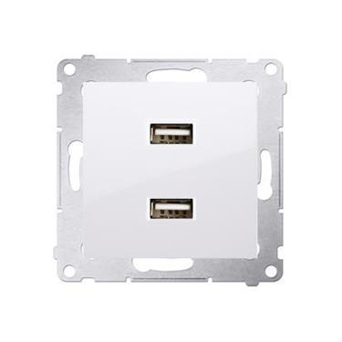 Zásuvka USB dvojitá Simon 54 premium modul biela