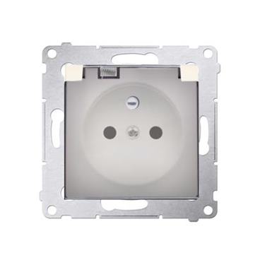 Zásuvka 250 V Simon 54 premium IP44 s clonkami modul béžová/transparentná
