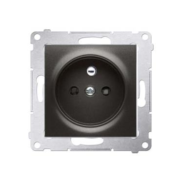 Zásuvka 250 V Simon 54 premium s clonkami modul antracit