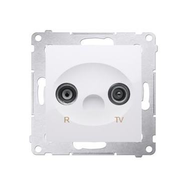 Zásuvka RTV Simon 54 premium priebežná 10dB modul biela