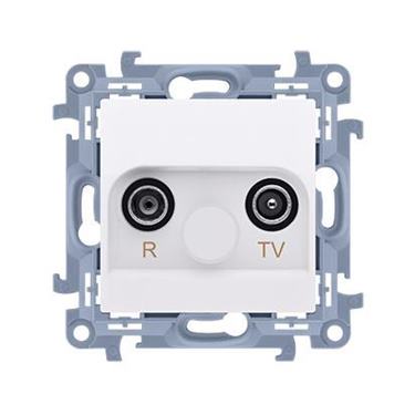 Zásuvka RTV Simon 10 priechodná 10dB modul biela
