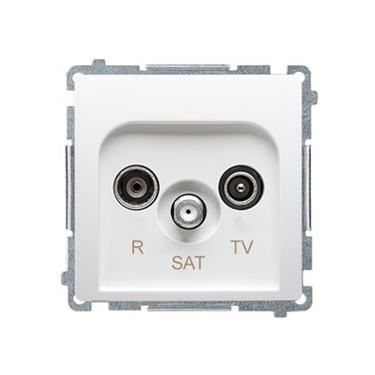 Zásuvka RTV-SAT Simon Basic koncová modul 1dB biela