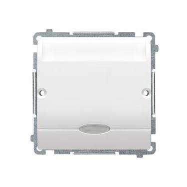 Hotelový kartový spínač s podsvietením modul 10A (2A) 250V biely