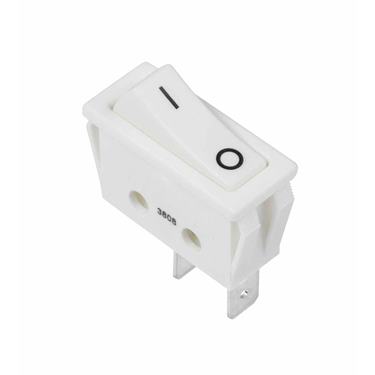 Prepínač kolískový 16A/250V 0-1 C5N 2pin biely