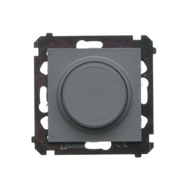 Stmievač tlačidlovo-otočný Simon 55 pre LED grafit matný