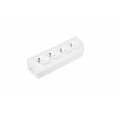 Sieťová zásuvka 4x250V na kábel, biela