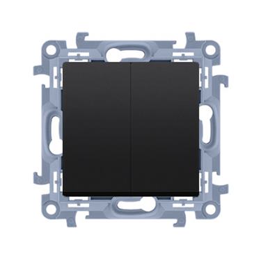 Vypínač Simon 10 č.5 LED podsv. modul čierny matný