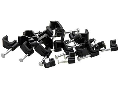 Prichytka kábla 8/5mm plochá čierna (100ks)
