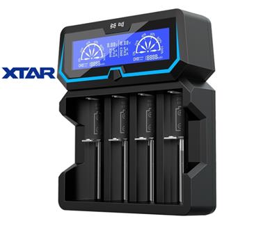 Inteligentá univerzálna rýchlonabíjačka Micro USB/ 230V vstup, záložný zdroj 4 x Li-ion LCD XTAR X4