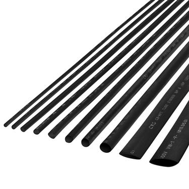 Zmršťovacie bužírky 2,5mm čierne 1m (10ks)