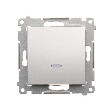 Vypínač Simon 54 premium č.1 LED podsv. modul strieborný